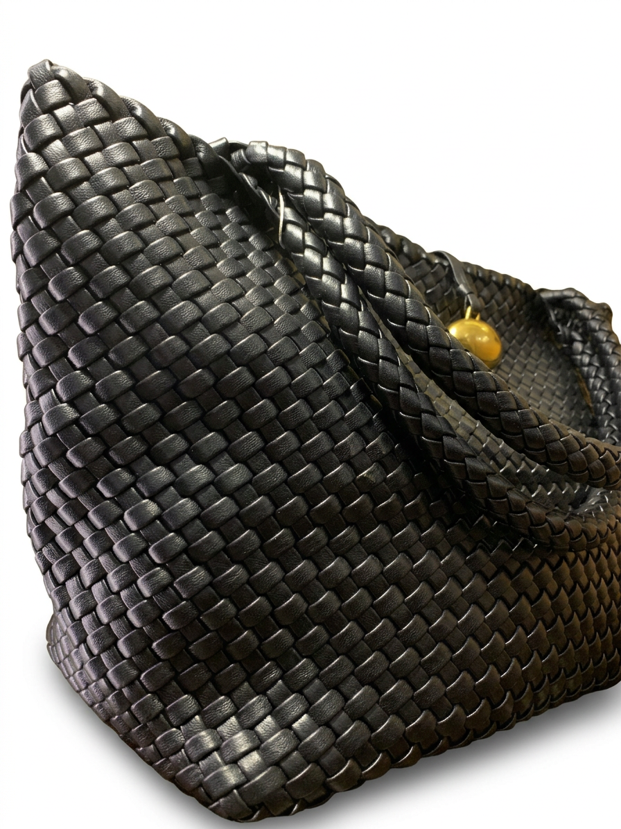 Jadli Botig woven shoulder leather bag
