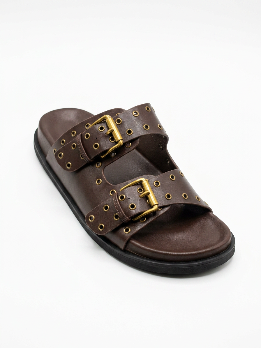 Medical leather slippers