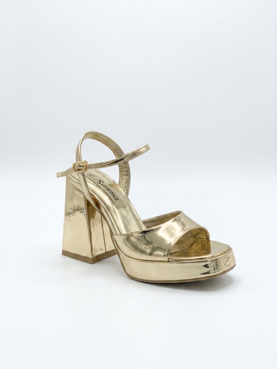 wide heel sandal 9cm