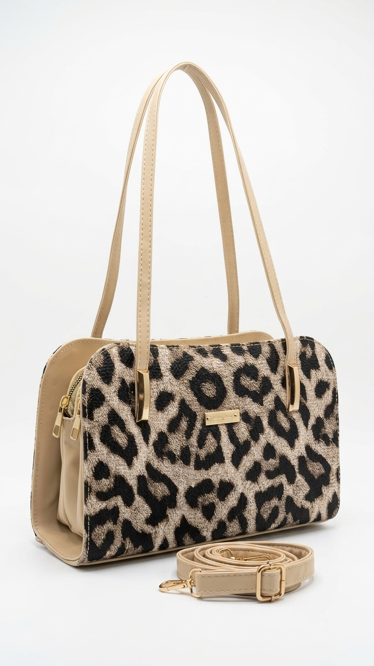 Women's bag with 2 zippers, shoulder and crossbody