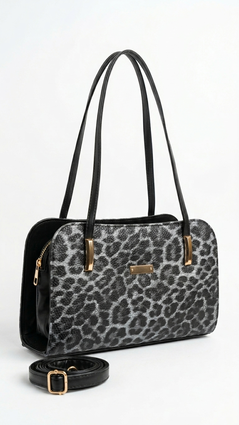 Women's bag with 2 zippers, shoulder and crossbody