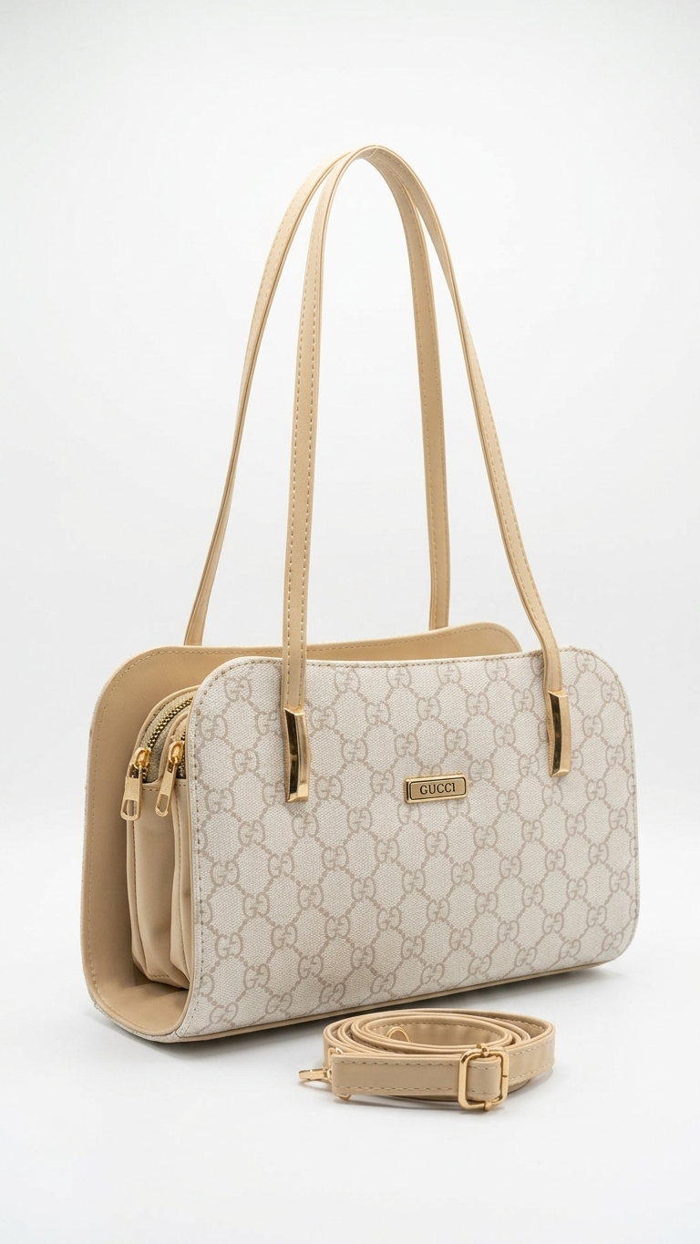 Women's bag with 2 zippers, shoulder and crossbody