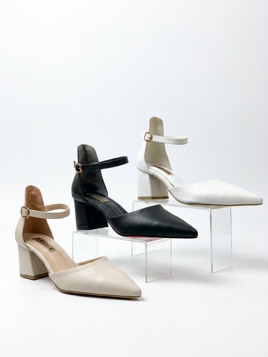 Leather shoes with a 4cm heel