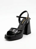 wide heel sandal 9cm