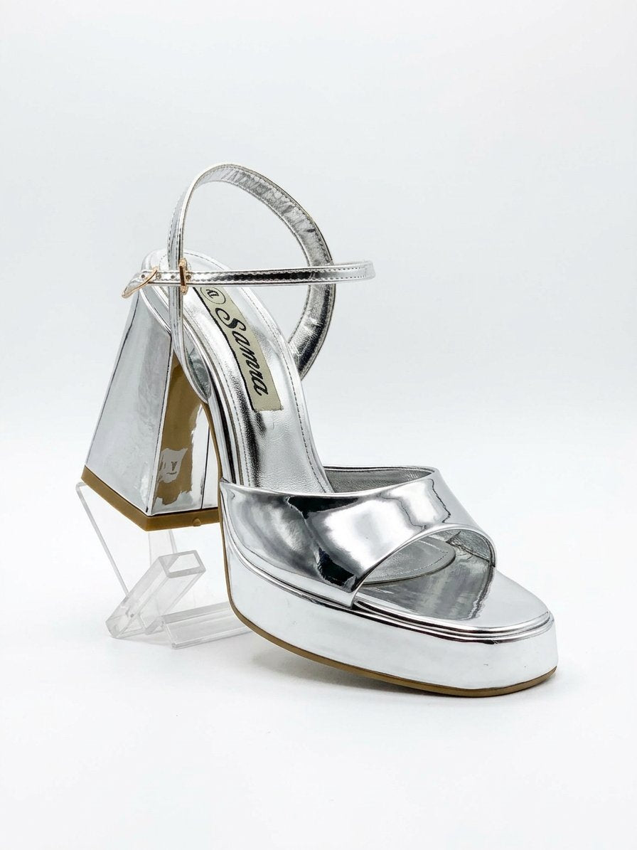wide heel sandal 9cm