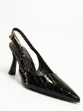 heel shoes in crocodile leather 7cm