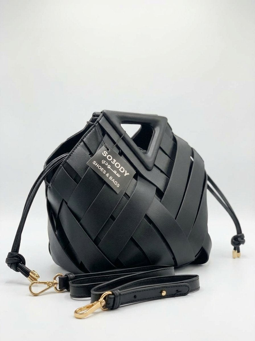 Vegan leather handbag, hand and crossbody