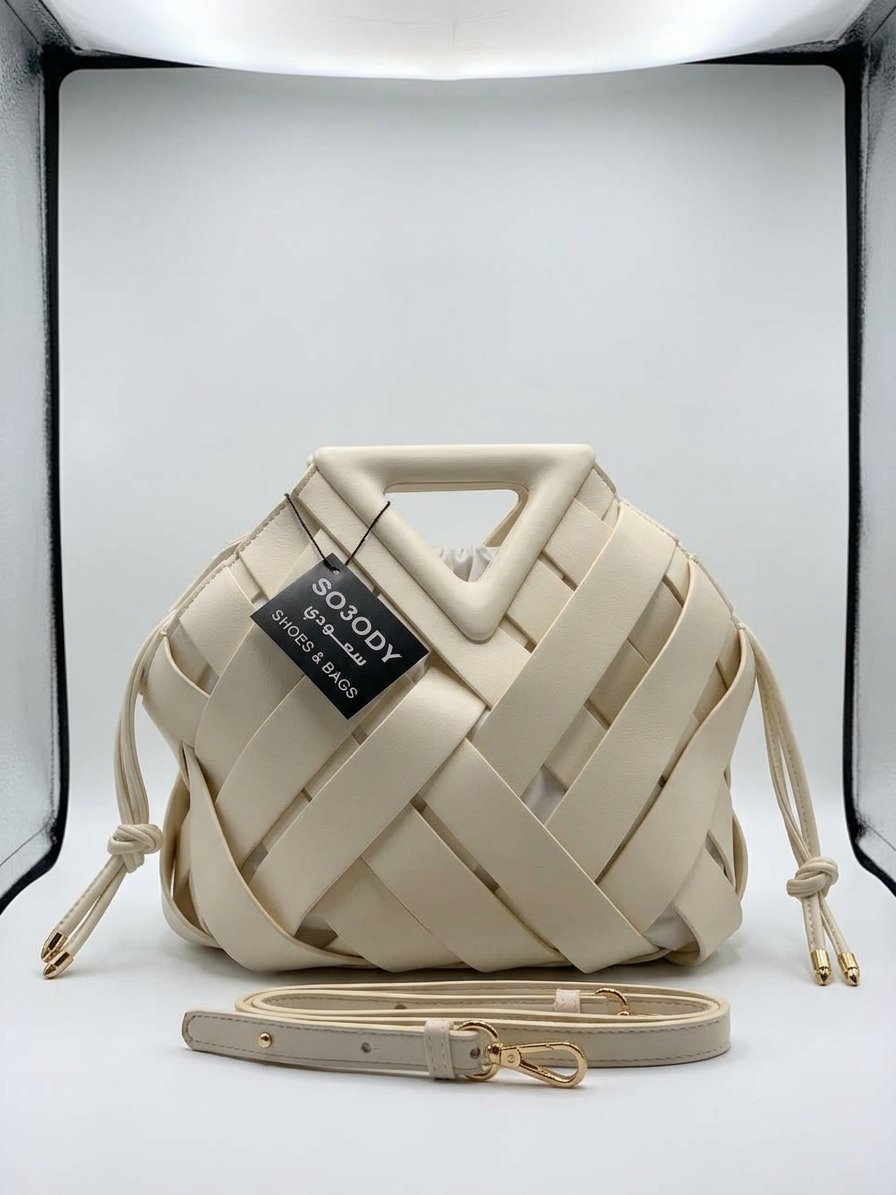 Vegan leather handbag, hand and crossbody