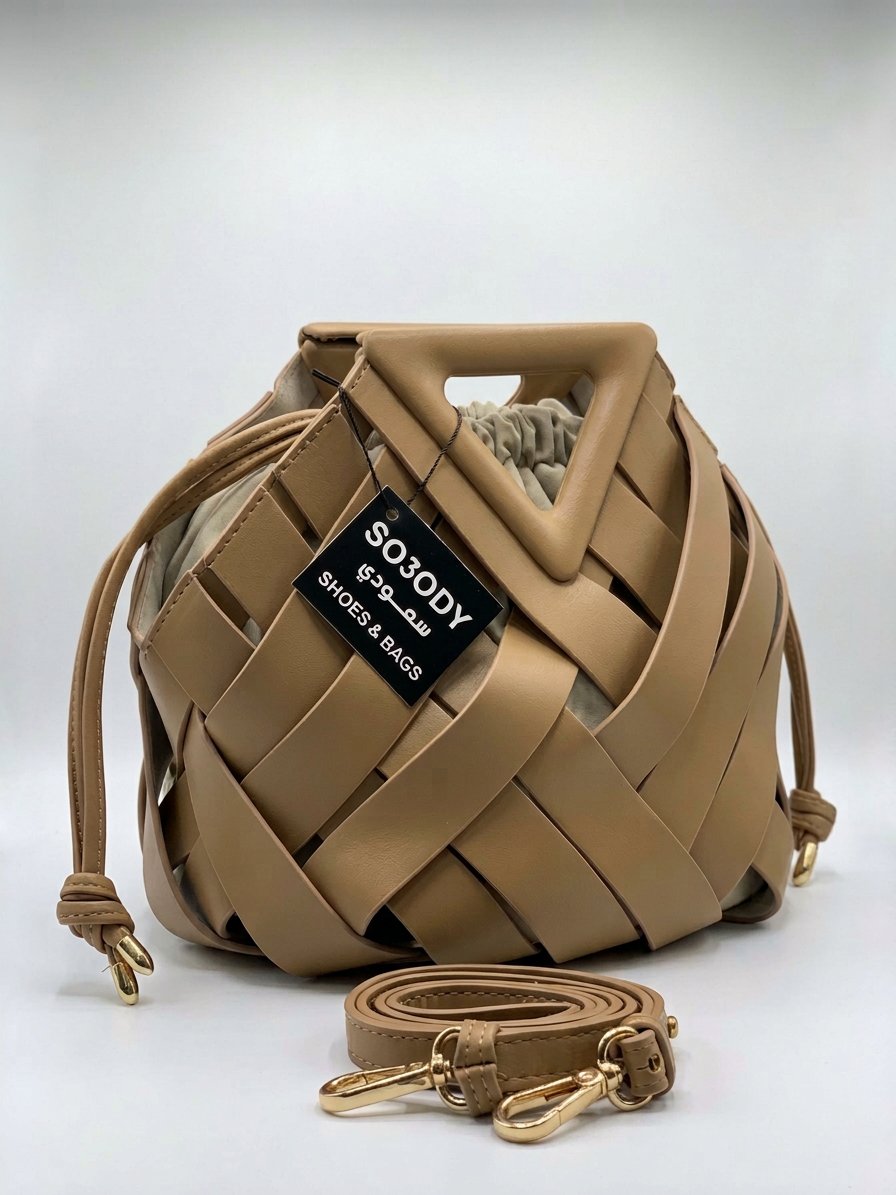 Vegan leather handbag, hand and crossbody