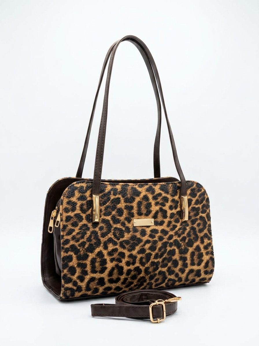 Women's bag with 2 zippers, shoulder and crossbody