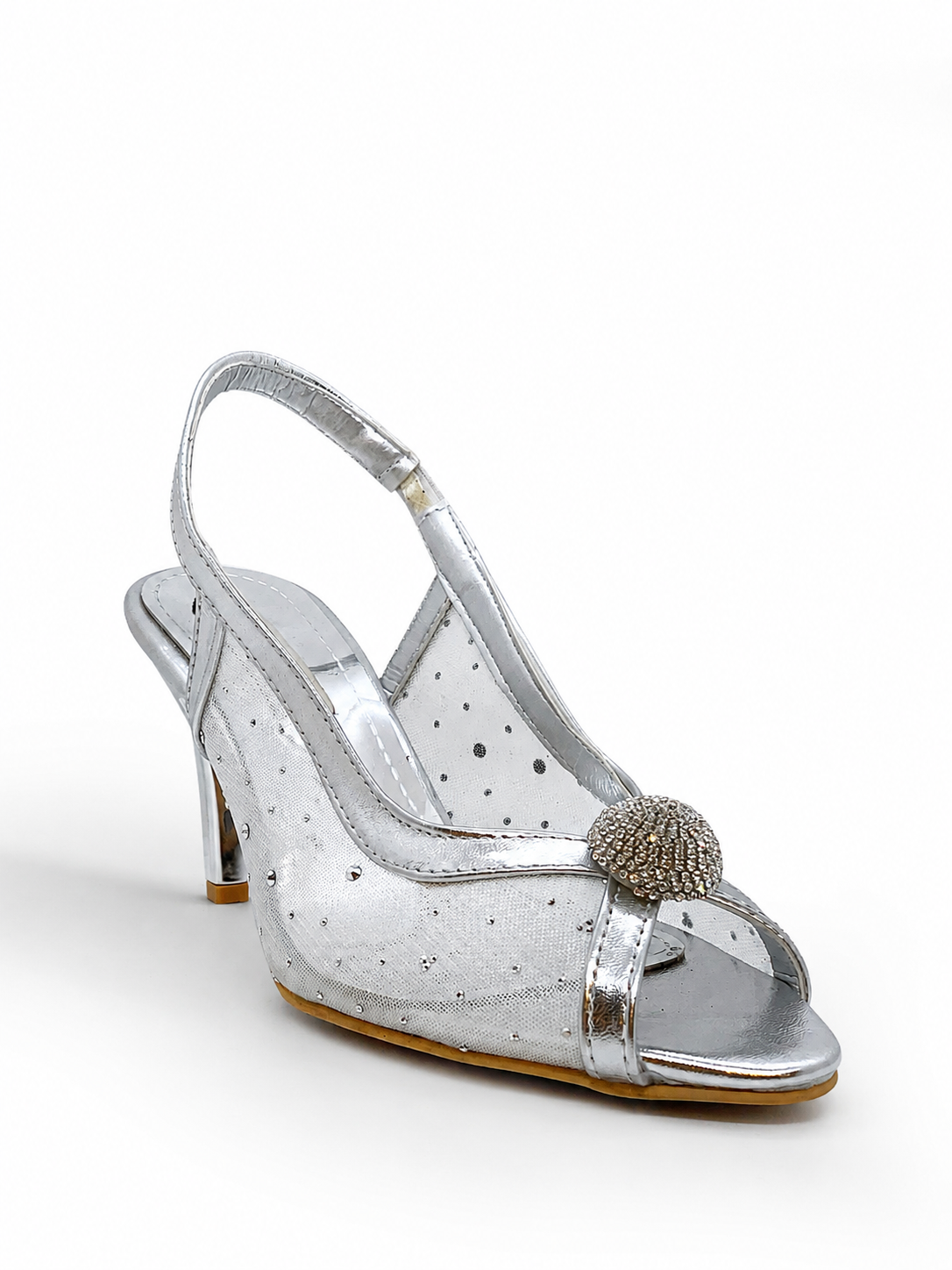 SHINY HEEL SANDALS