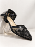 PEARL ANKLE-STRAP HEELS
