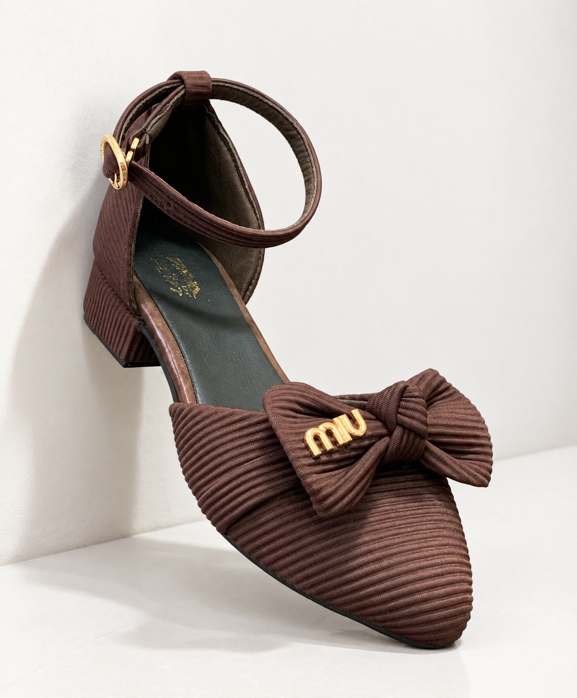 ANKLE-STRAP BOW HEELS