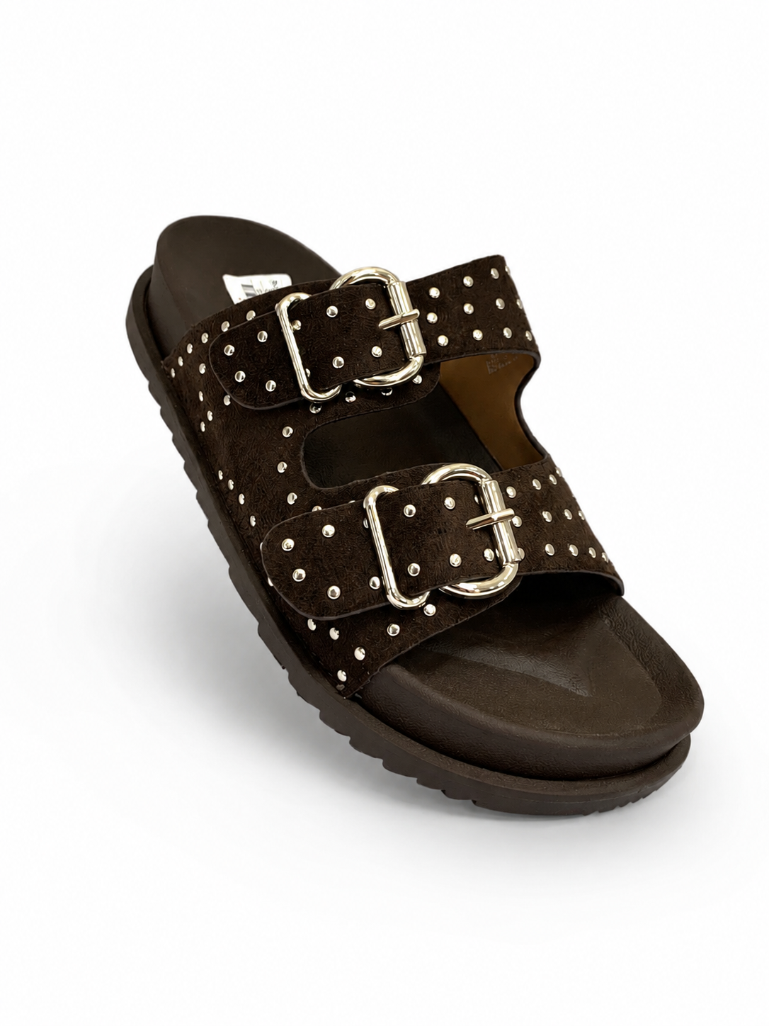 STUDDED DOUBLE-BUCKLE SLIPPER