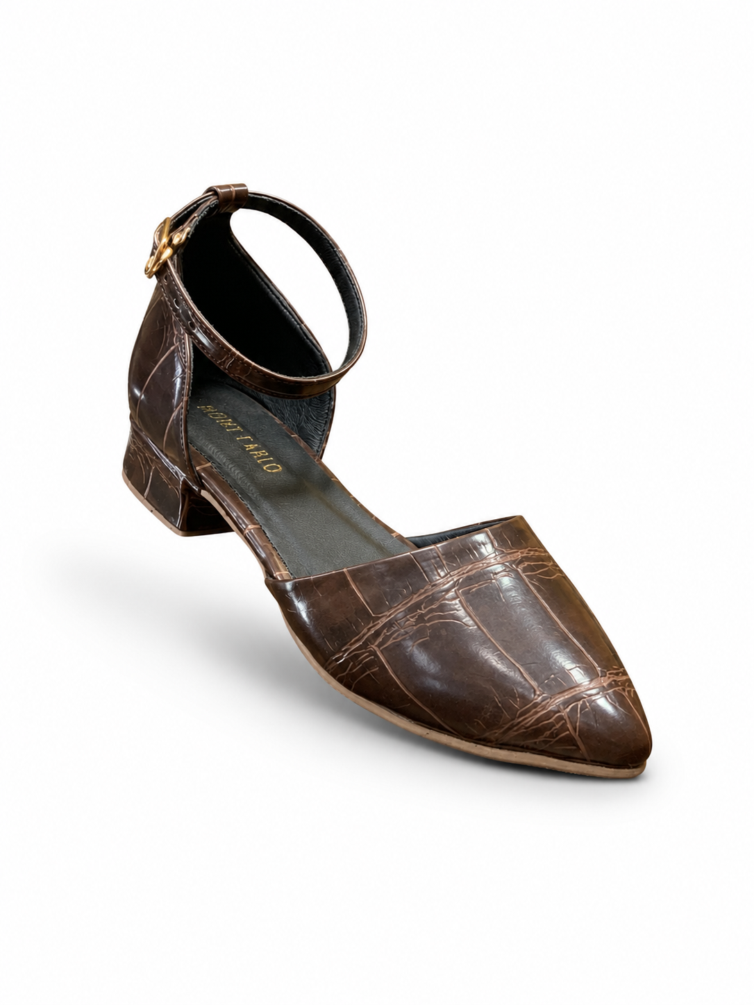 CROC EMBOSSED LEATHER SHOES