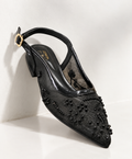 PEARL SLING-BACK LOW HEELS