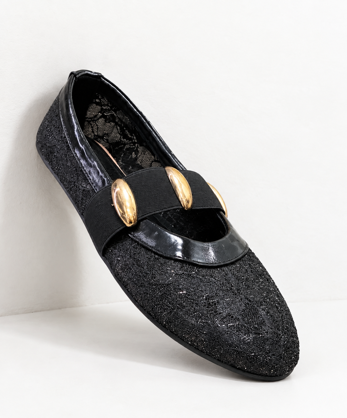 ELASTIC LACE FLAT