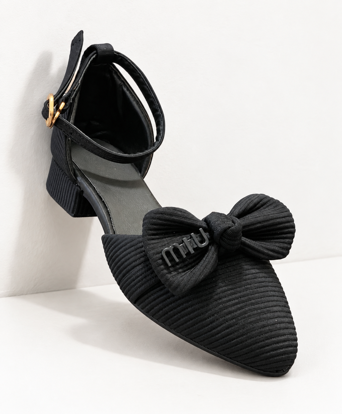 ANKLE-STRAP BOW HEELS