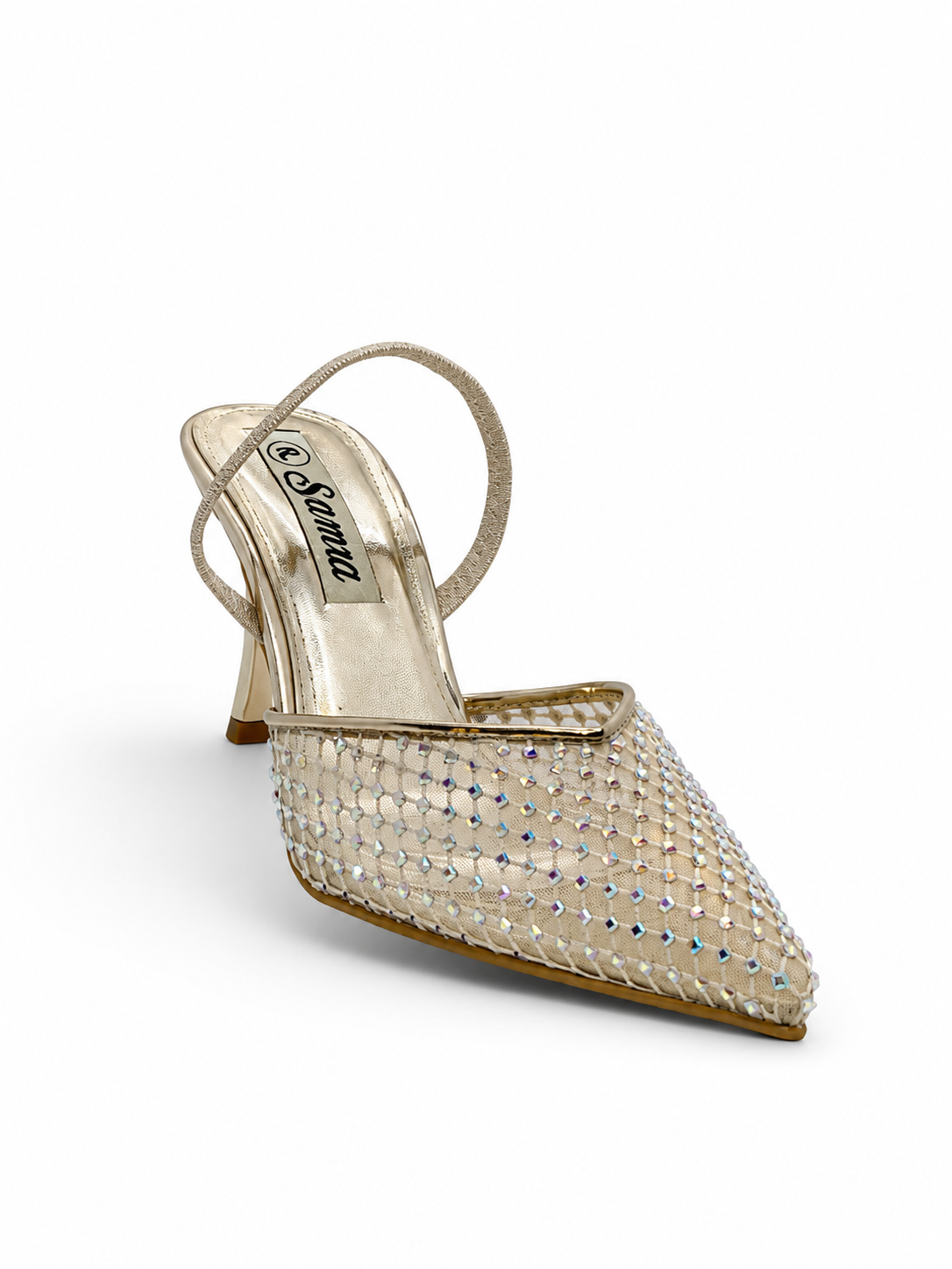 MESH SLINGBACK HEEL