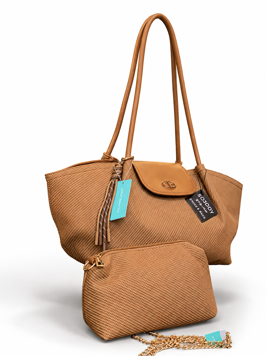 CHRISTINA & OLK TOTE BAG WITH POUCH