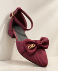ANKLE-STRAP BOW HEELS