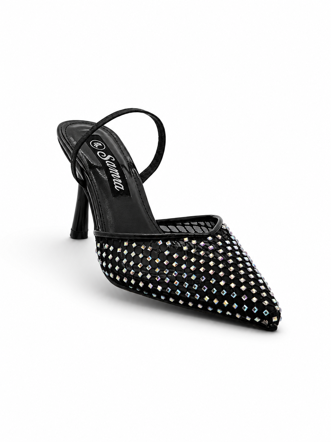 MESH SLINGBACK HEEL