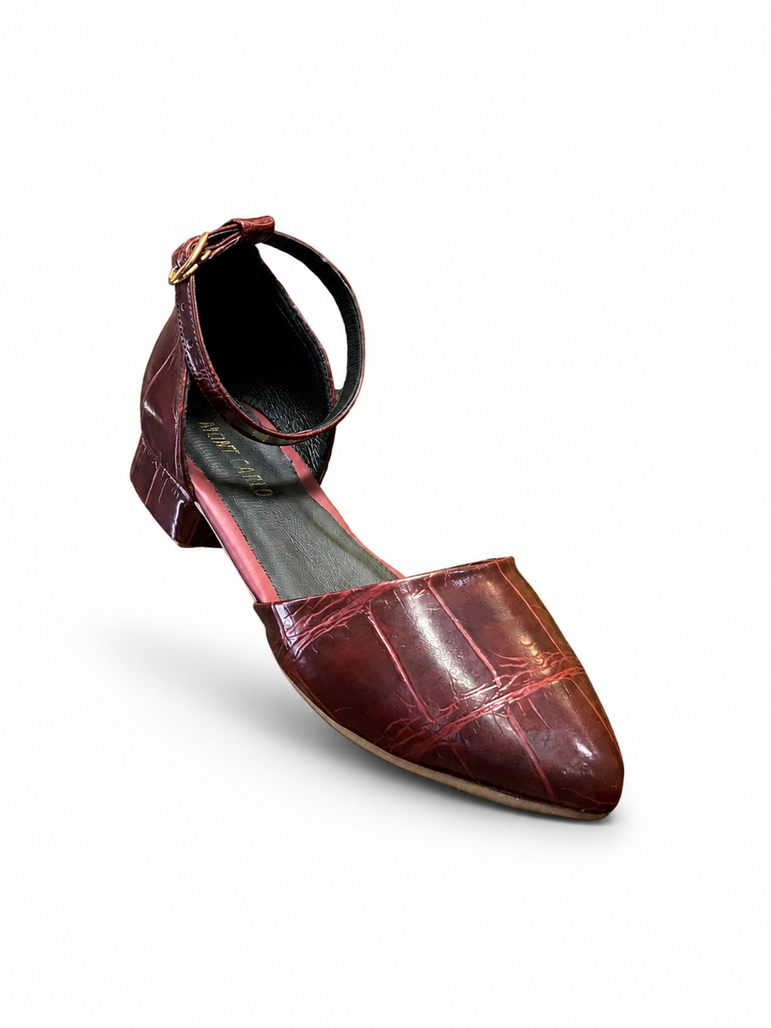 CROC EMBOSSED LEATHER SHOES