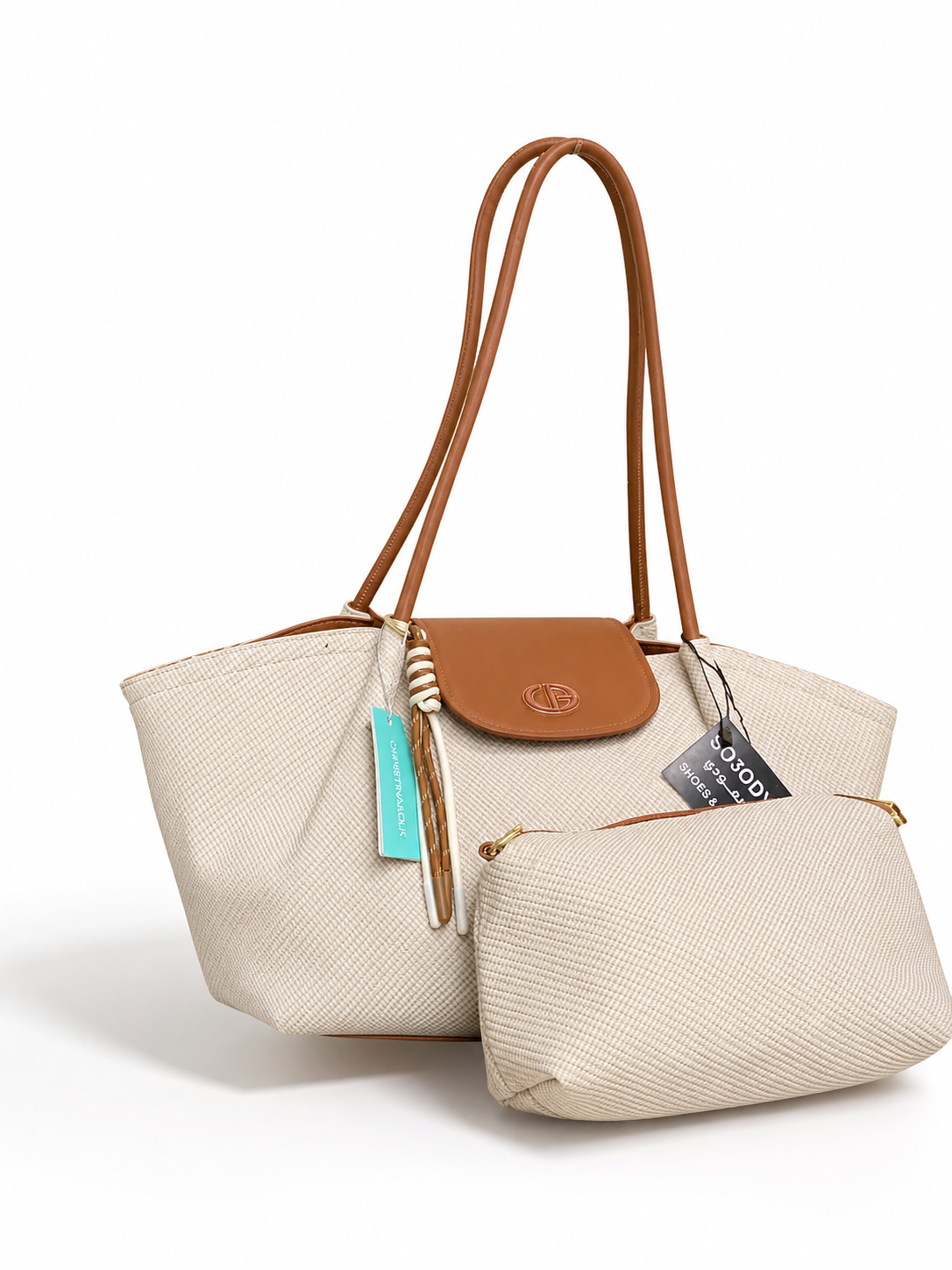 CHRISTINA & OLK TOTE BAG WITH POUCH