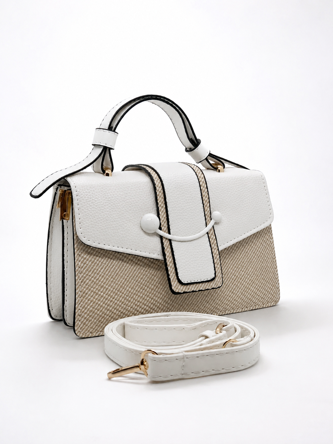 TOW-TONE SATCHEL BAG