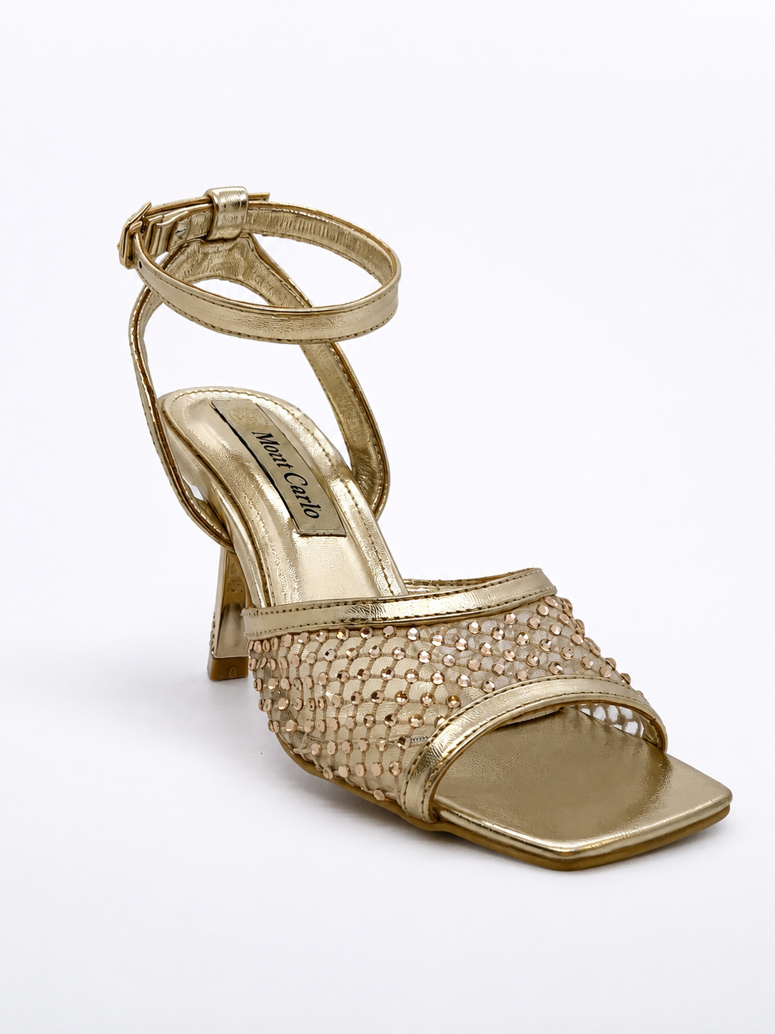 MESH EVENING HEEL SANDAL