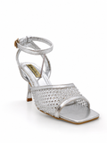 MESH EVENING HEEL SANDAL
