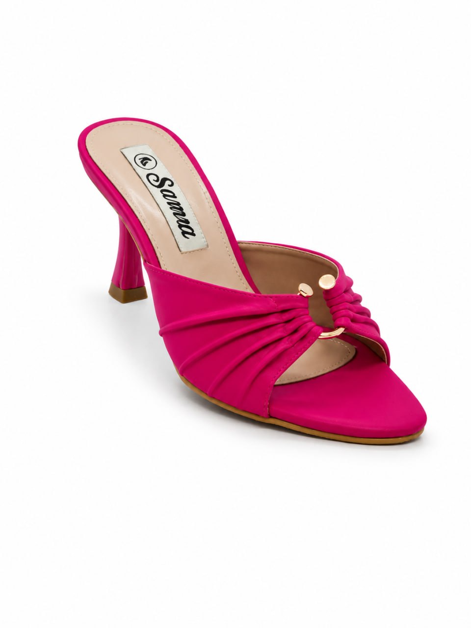 RUCHED SLIDE HEEL