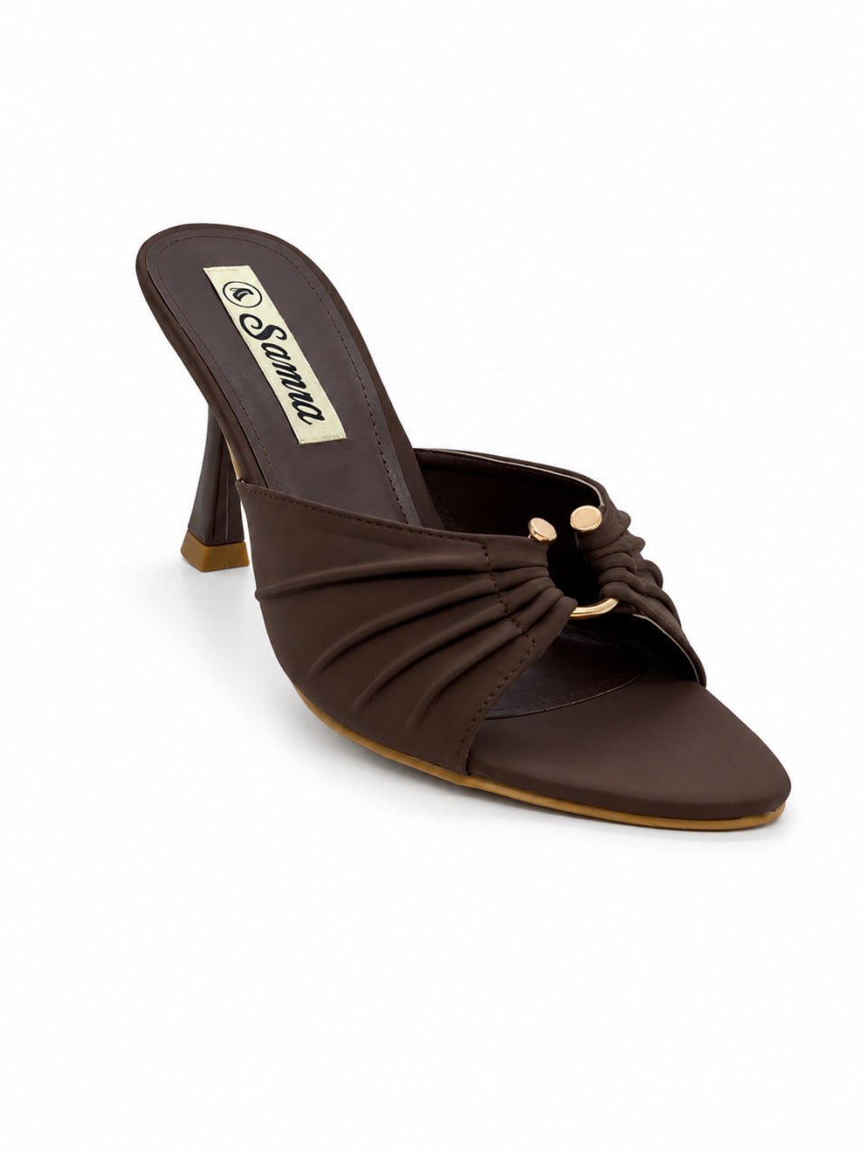 RUCHED SLIDE HEEL