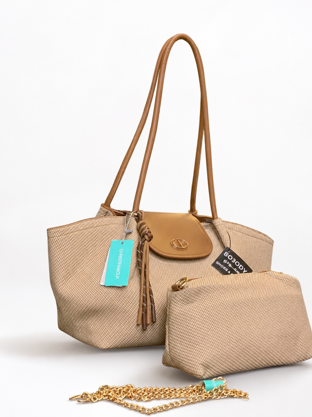 CHRISTINA & OLK TOTE BAG WITH POUCH