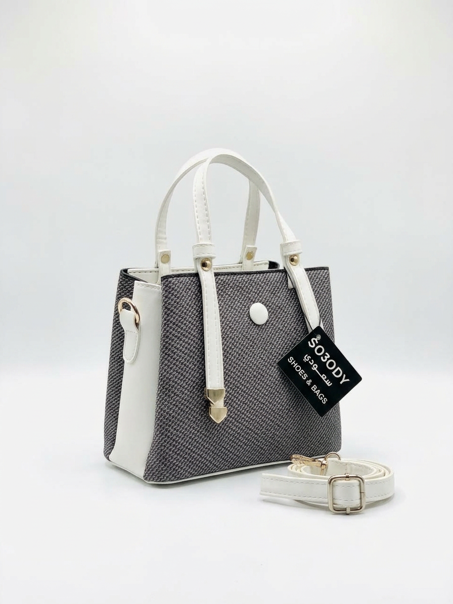 Button strap bag hand + cross