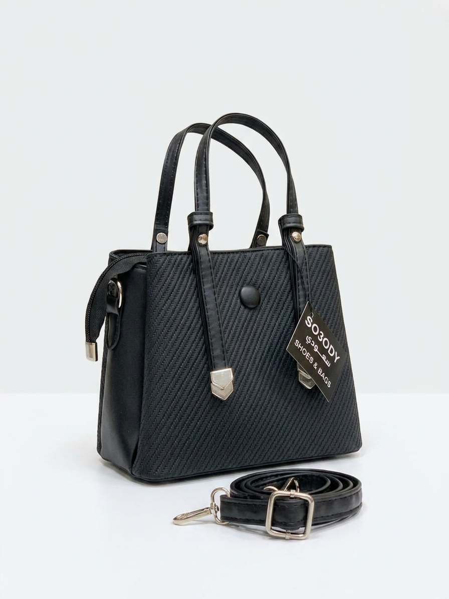Button strap bag hand + cross