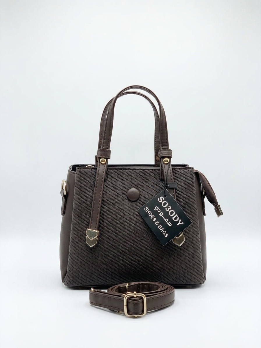 Button strap bag hand + cross