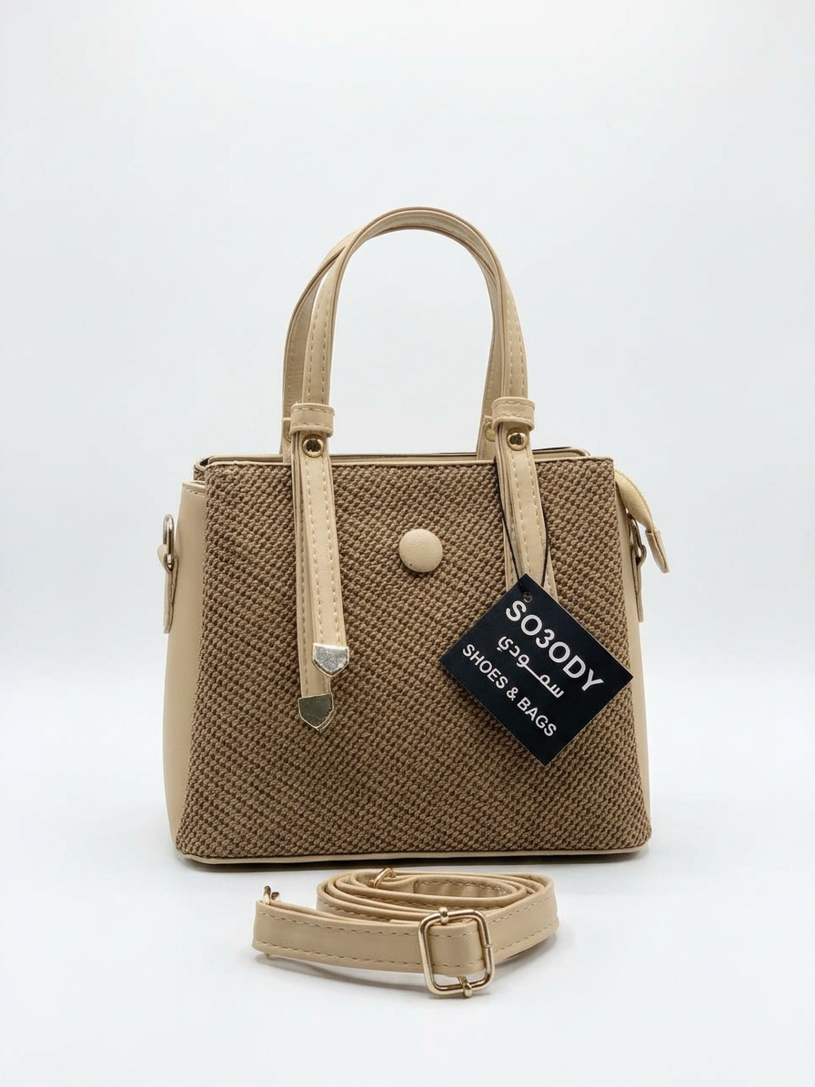 Button strap bag hand + cross
