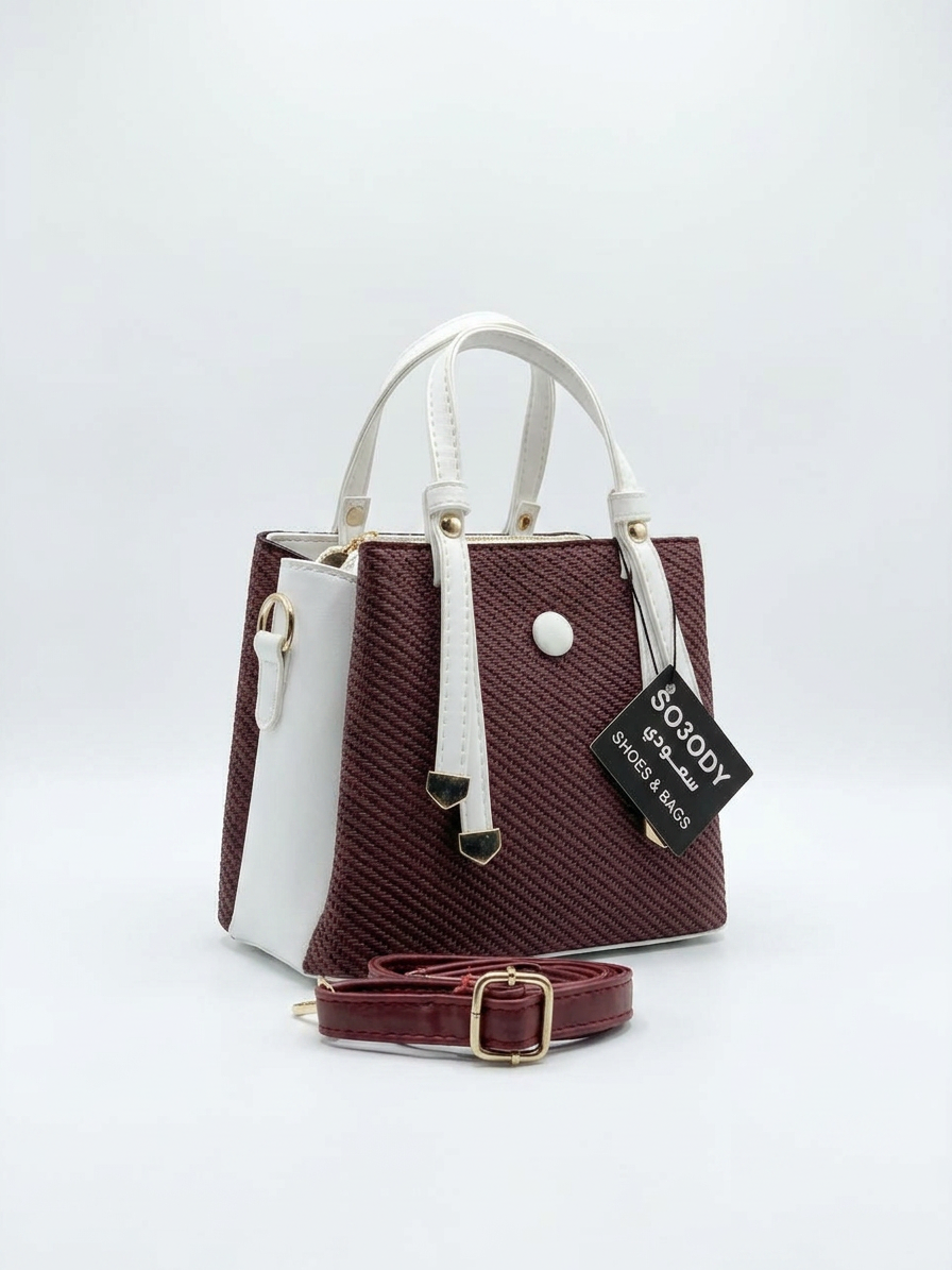 Button strap bag hand + cross